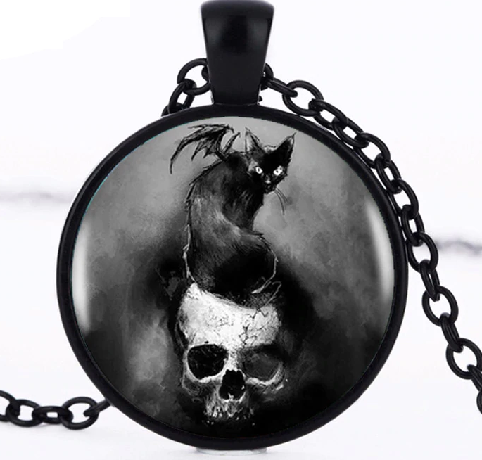 Cat Skull Pendant Necklace