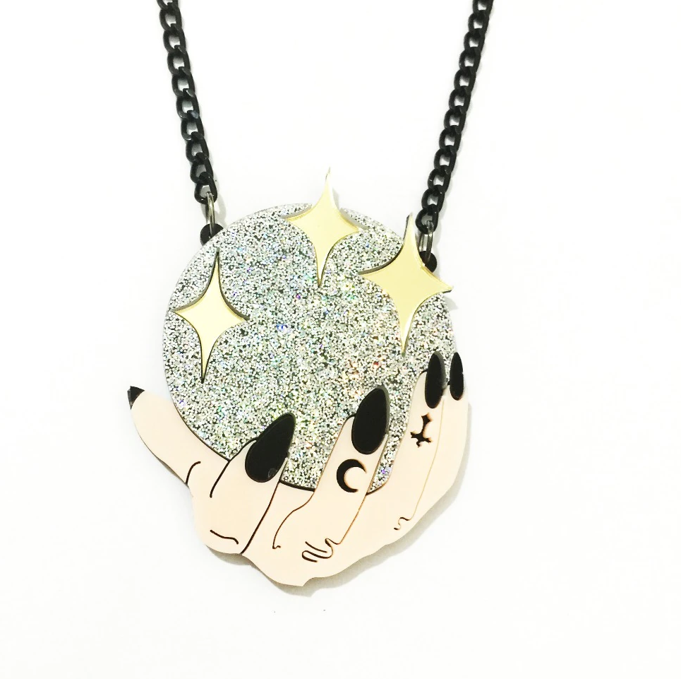 The Magic Crystal Ball Acrylic Necklace