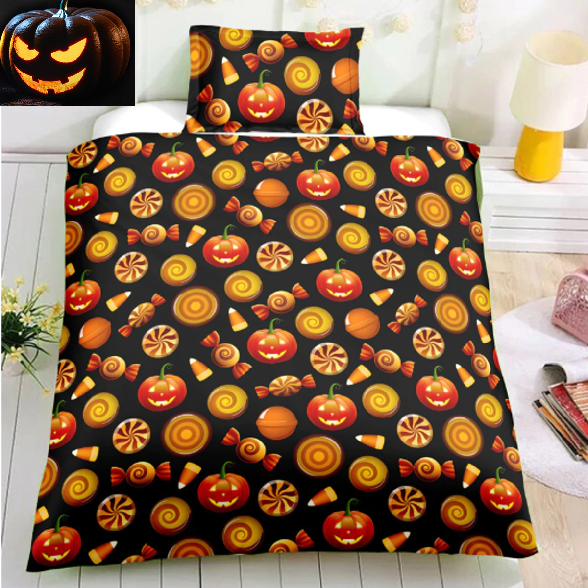 The Halloween Candy Duvet Bedding Set