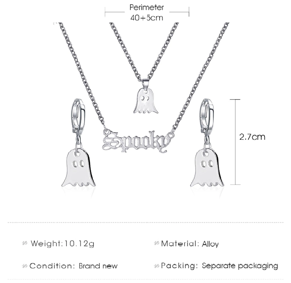 Spooky Ghosts Necklaces And Earrings