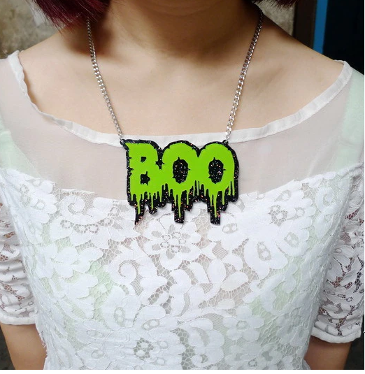 The Boo Acrylic Necklace