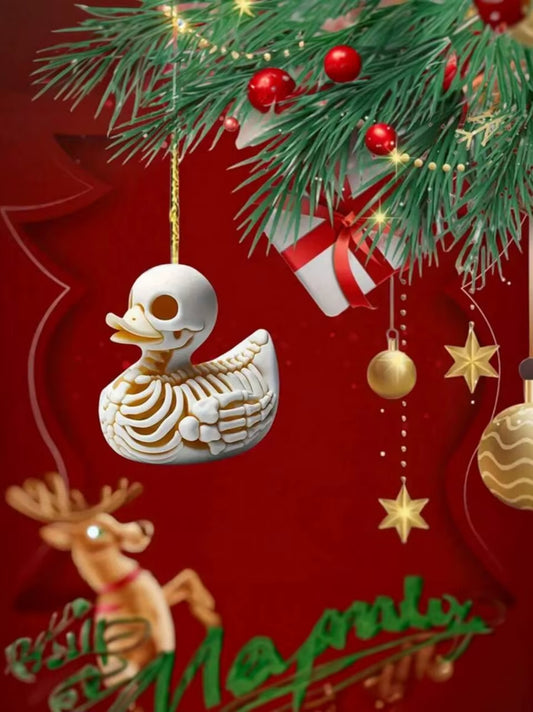 Skeleton Duck Christmas Tree Ornament