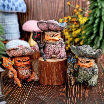 Monster Mushroom Gnome Goblins Gothic Garden 3 Piece Set