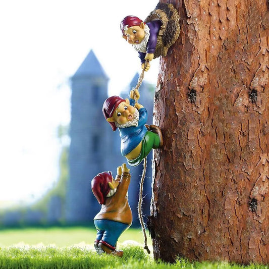 Rope Hanging Tree Climbing Gnomes Decoration