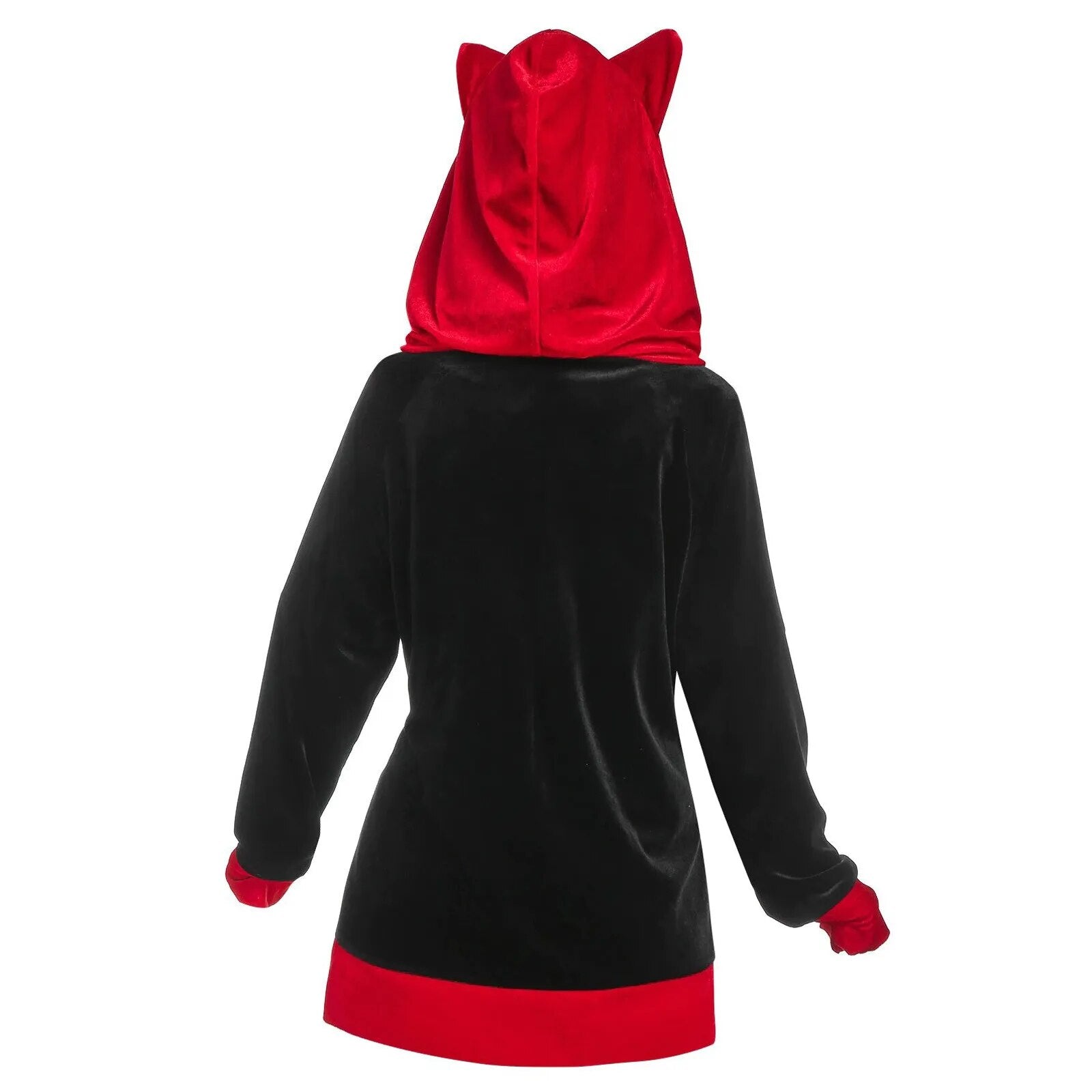 Zip Up Long Sleeve Cat Ears Hooded Sweatshirt