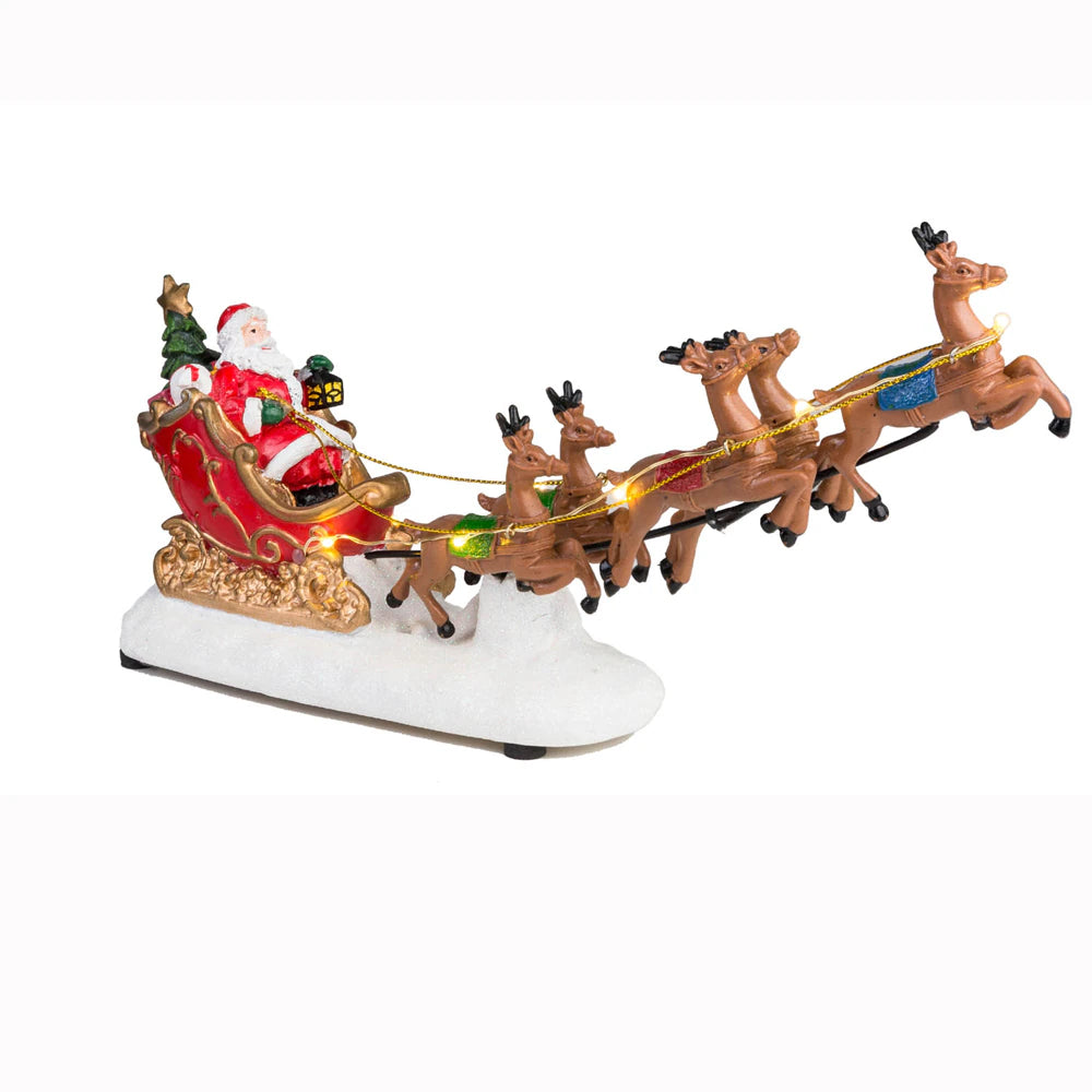 Musical LED Lights Christmas Santa's Sleigh