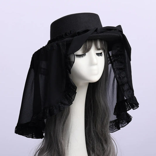 Gothic Veil Black Hat