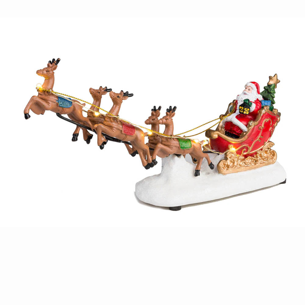 Musical LED Lights Christmas Santa's Sleigh