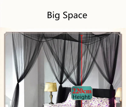 Black Bed Netting Canopy