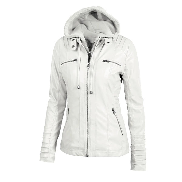Slim Hooded Motorcycle Windbreaker Coat Jacket