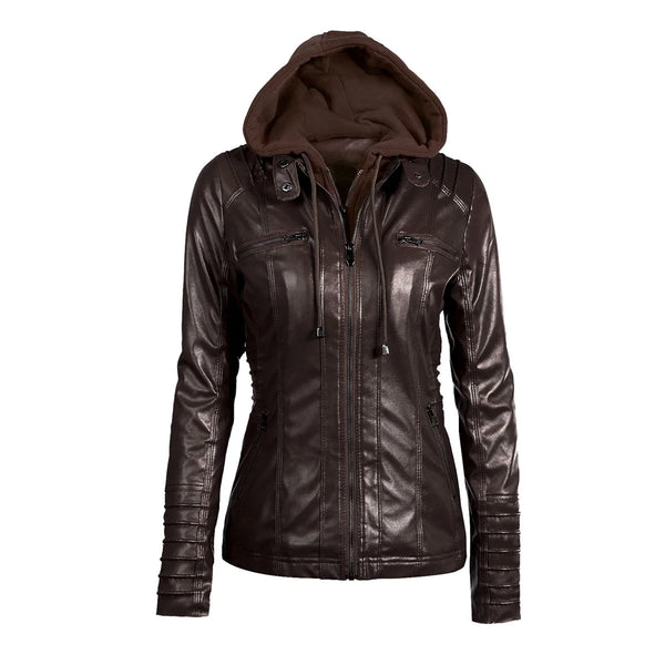 Slim Hooded Motorcycle Windbreaker Coat Jacket
