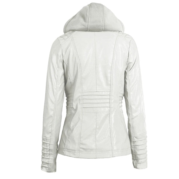 Slim Hooded Motorcycle Windbreaker Coat Jacket