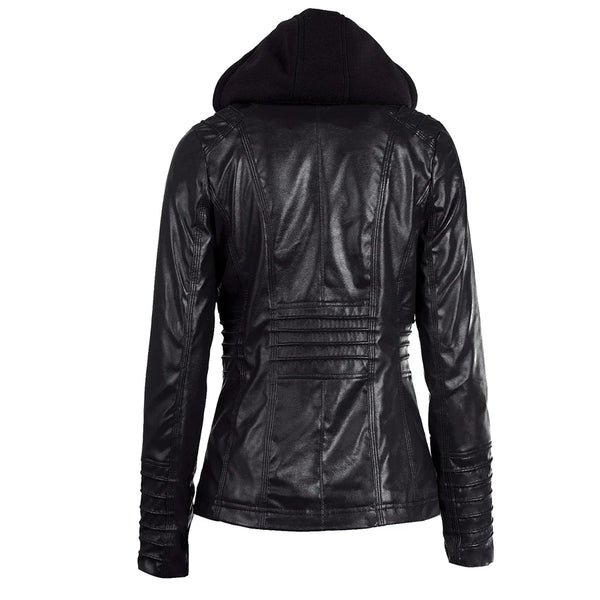 Slim Hooded Motorcycle Windbreaker Coat Jacket