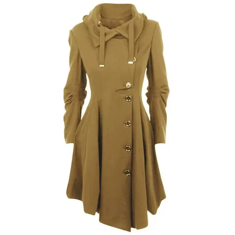 Gothic Light Brown Long Medieval Style Trench Coat