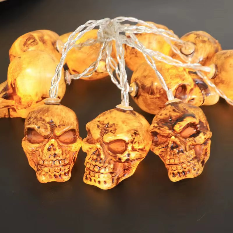 6M 40 Skull Bulbs LED String Lights Battery