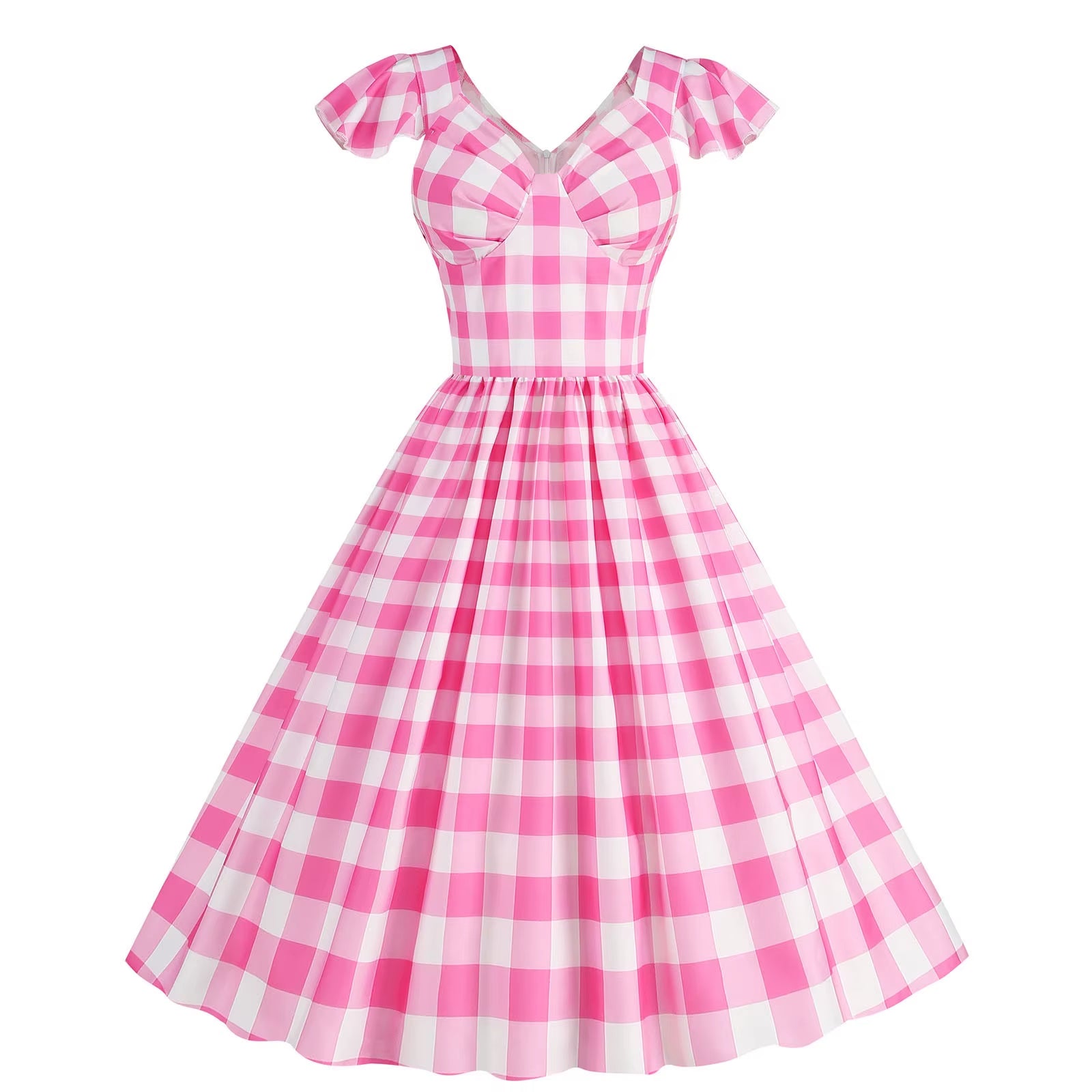 Short Sleeve Vintage Style Swing Dresses