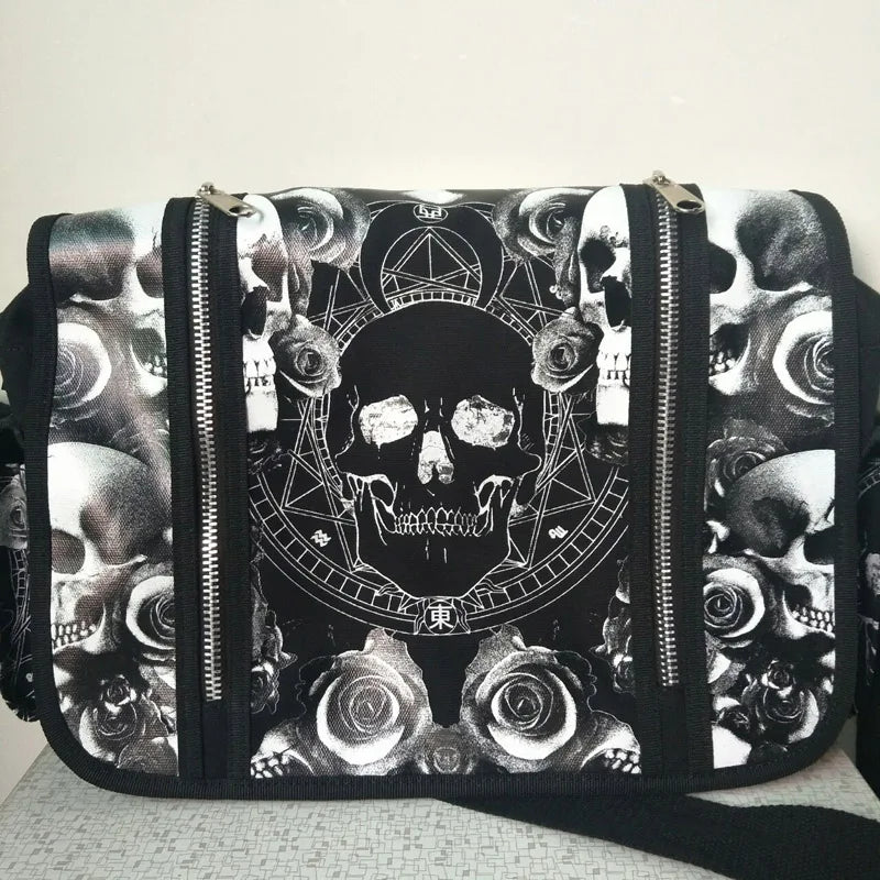 Skulls & Roses Messenger Bag