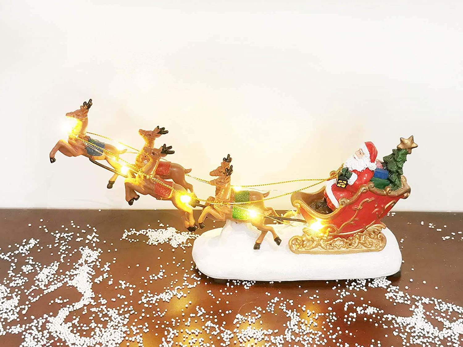 Musical LED Lights Christmas Santa's Sleigh