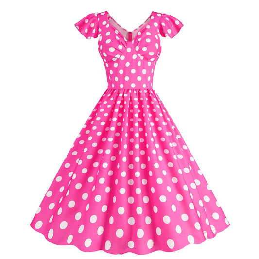 Short Sleeve Vintage Style Swing Dresses