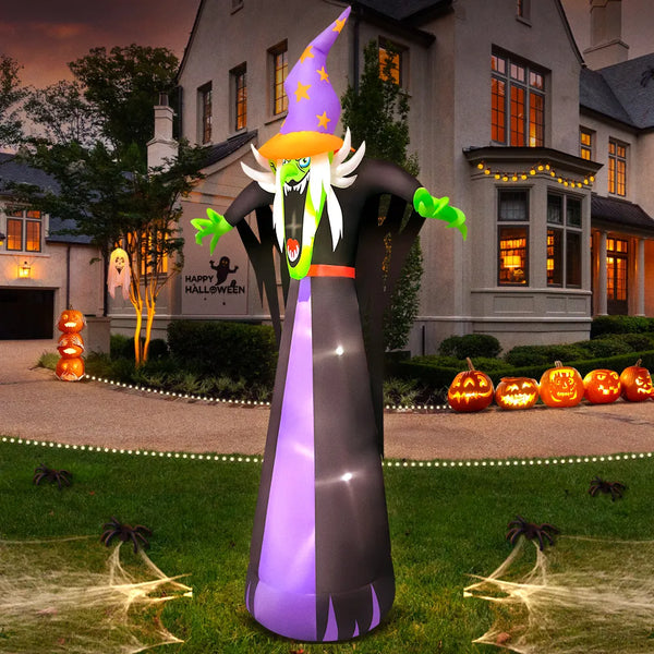 10FT Tall Inflatable Witch LED Lights