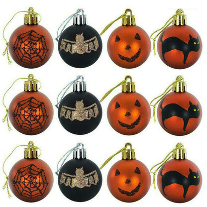 12pc Mini Halloween Tree Ornaments