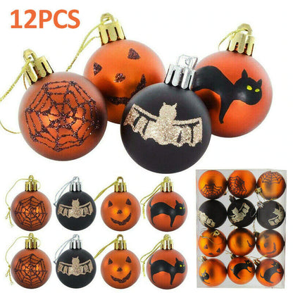 12pc Mini Halloween Tree Ornaments
