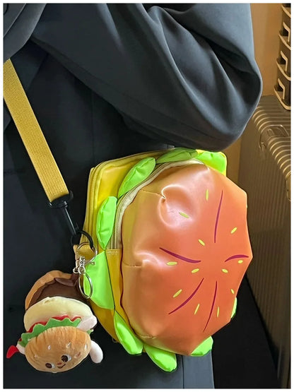 Hamburger Shaped Shoulder Handbag Purse