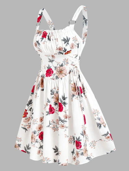 Flowers Floral Mini Dress