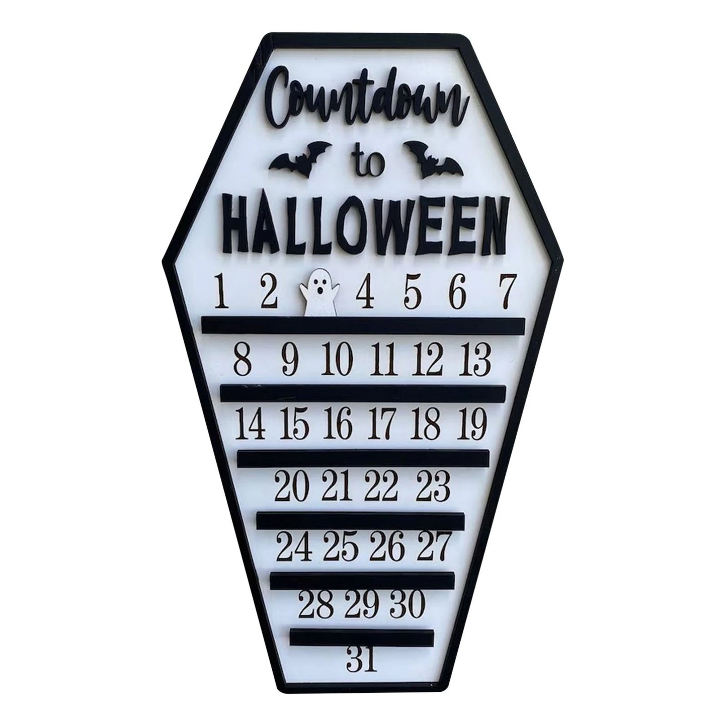 Halloween Countdown Wooden Calendar