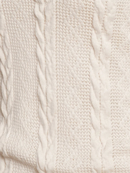 Plaid Textured Knit Hooded Top