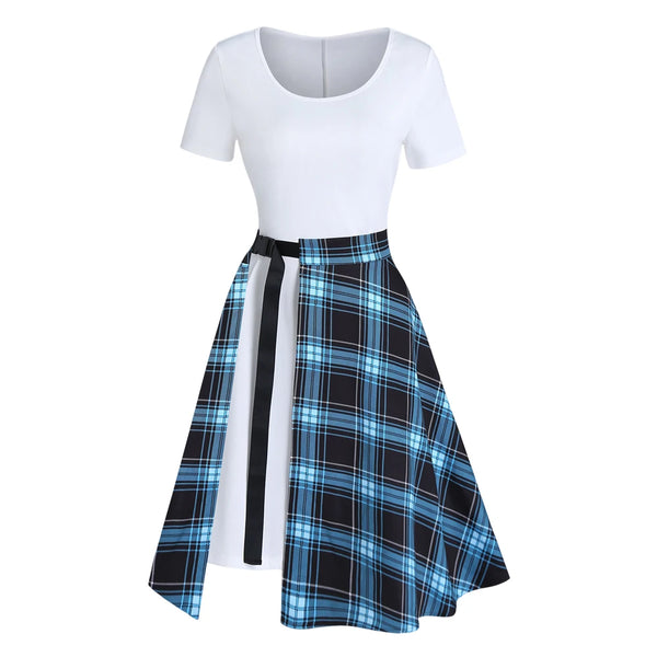 Vintage Style Plaid Dress