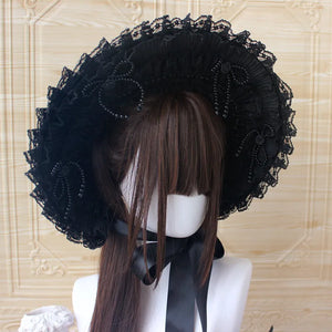 Gothic Lace Black Hat