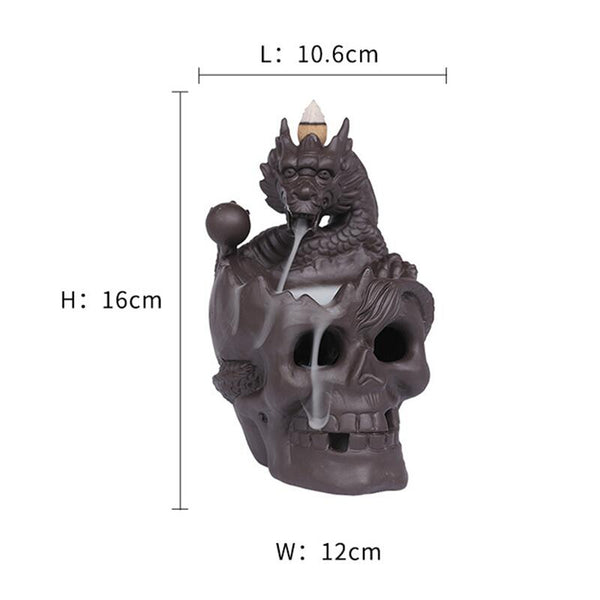 LED Dragon Fountain Incense Holder