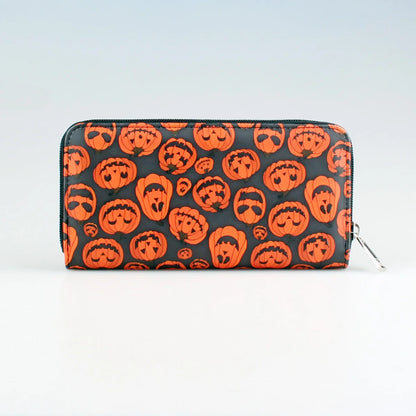 Halloween Pumpkin Zipper Wallet