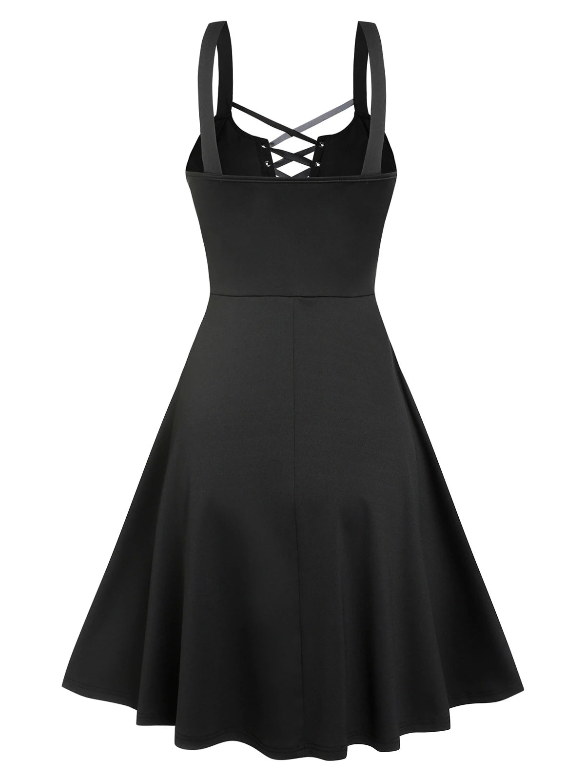 Lace Up Sleeveless Dress