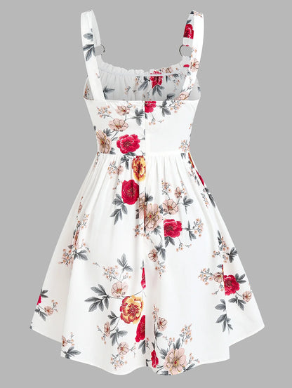 Flowers Floral Mini Dress