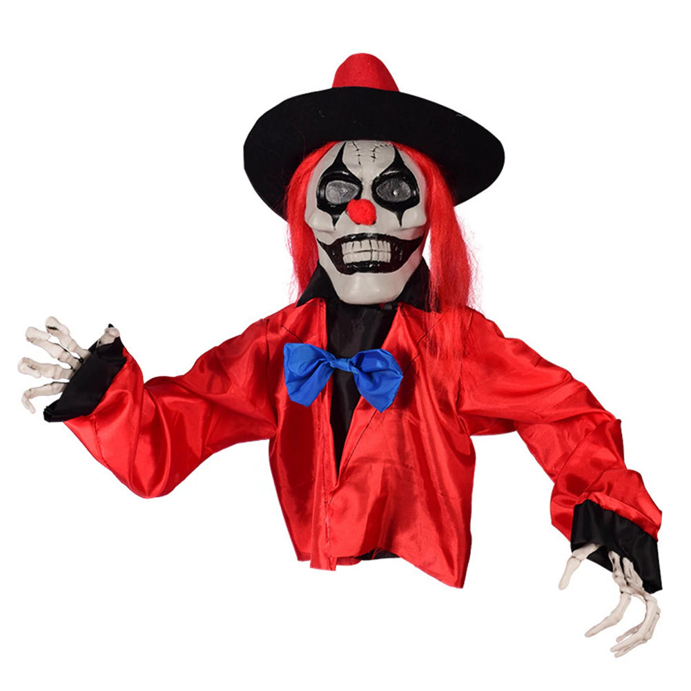 Evil Clown Glowing Eyes Halloween Decoration