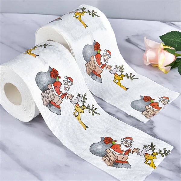 4pcs Christmas Printed Toilet Paper