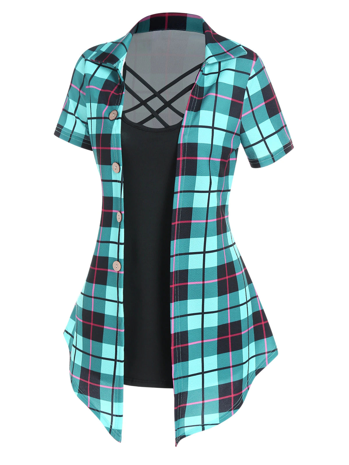 Criss-Cross Plaid Shirt