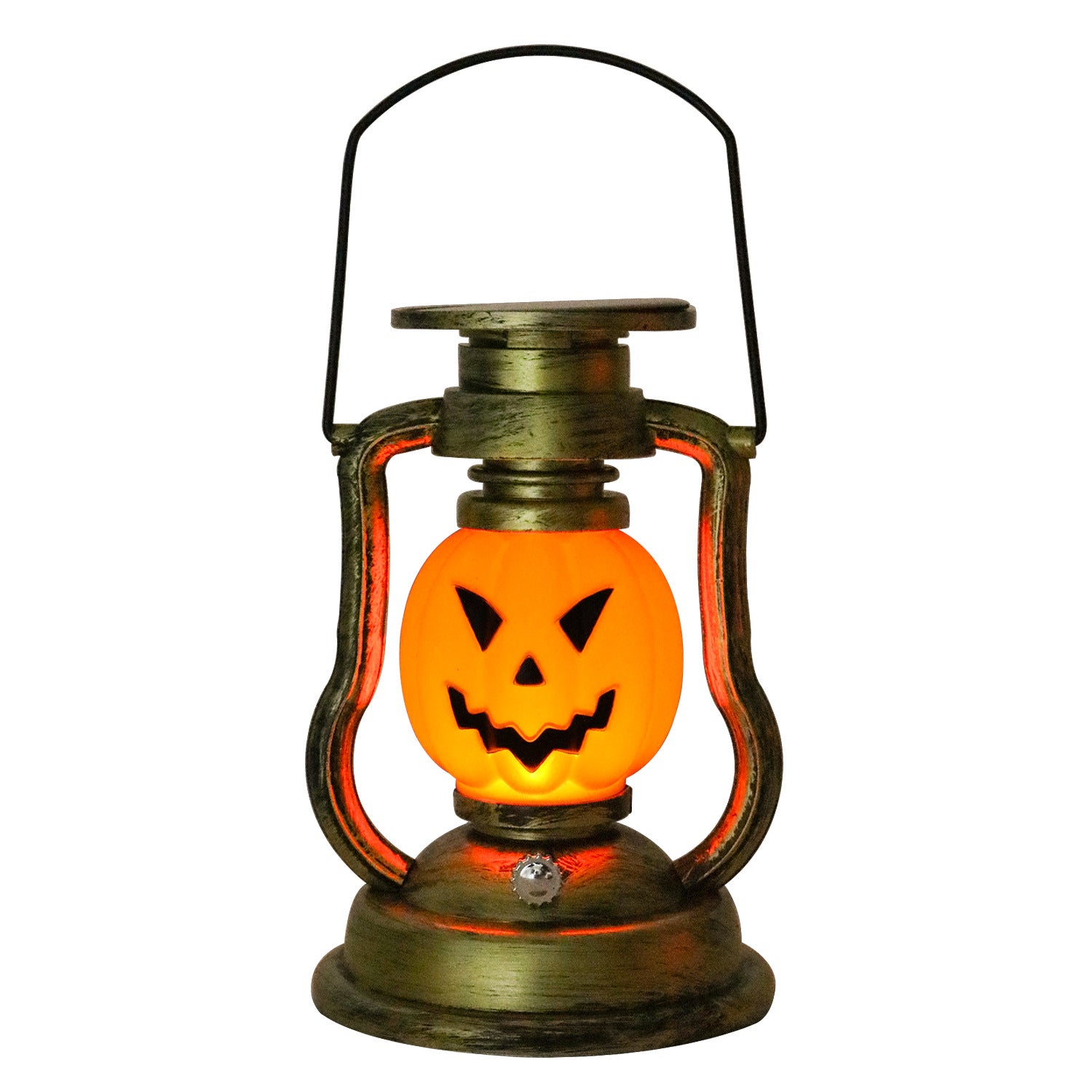 3pc Set Outdoor Solar Hanging Pumpkin Lanterns