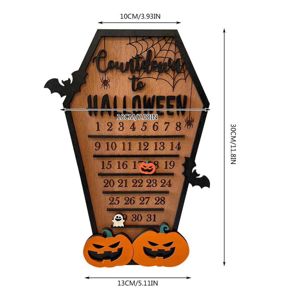 Halloween Countdown Wooden Calendar