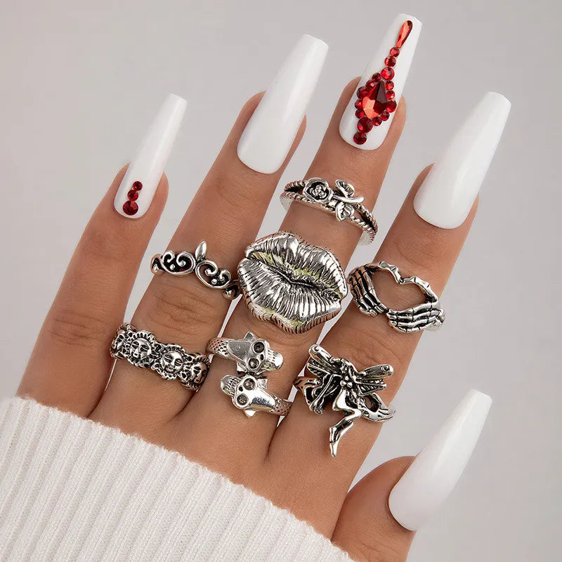 7pc Gothic Style Rings