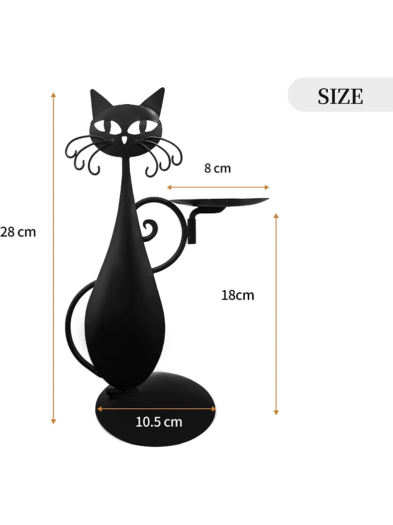 Black Cat Candle Holder