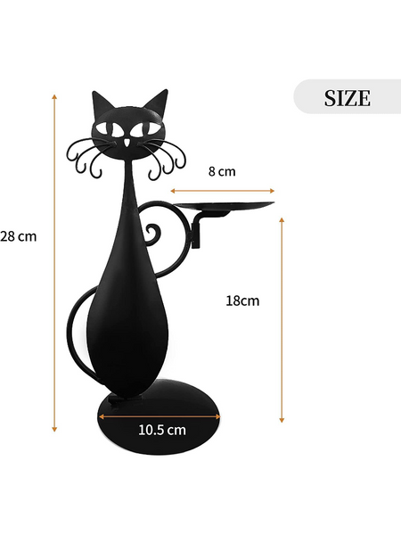 Black Cat Candle Holder