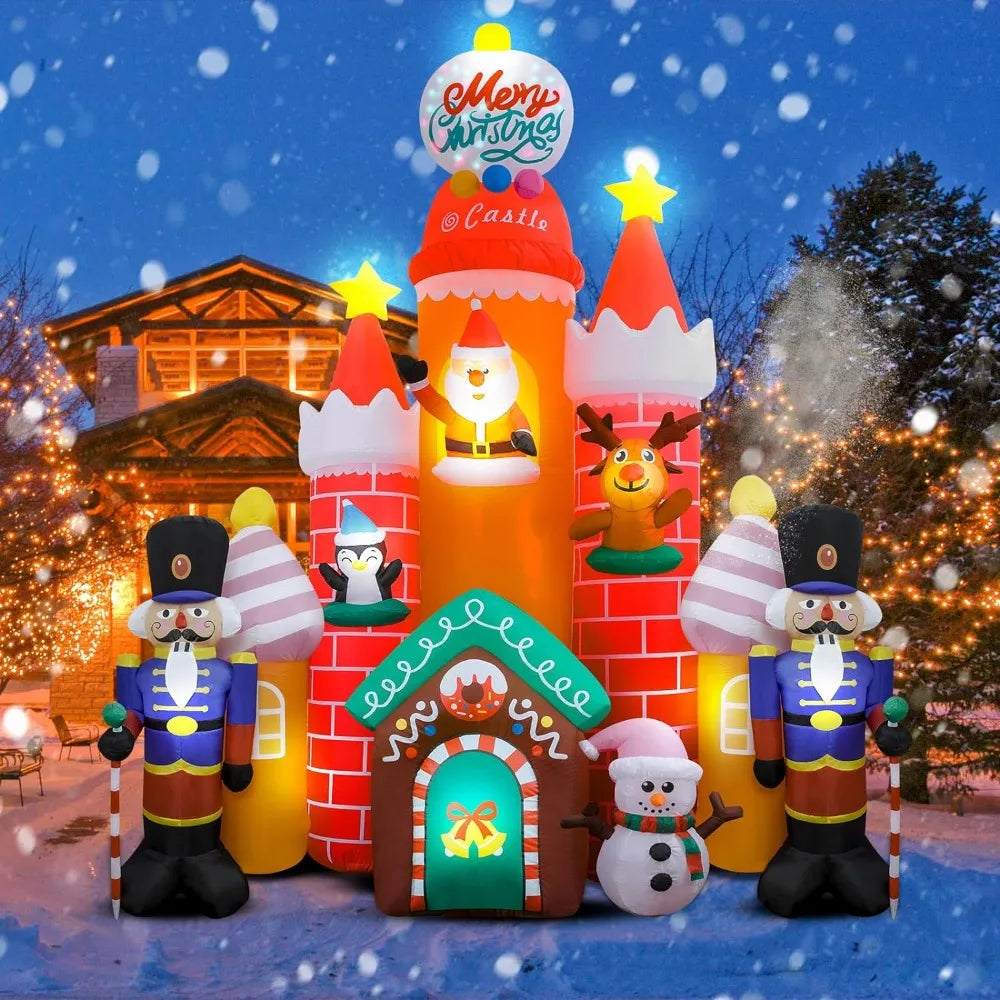 11ft Christmas Candy Castle Inflatable Decoration
