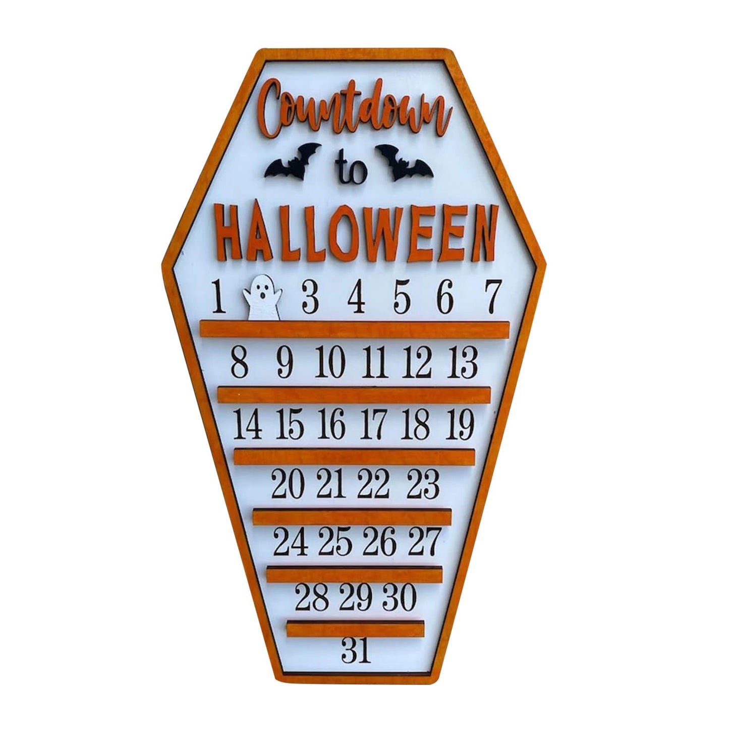 Halloween Countdown Wooden Calendar