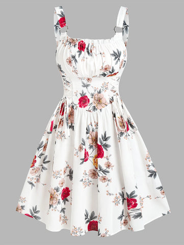 Flowers Floral Mini Dress