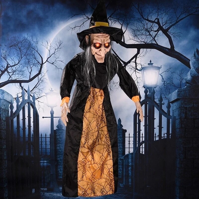 Halloween Hanging Glowing Electric Witch Decoration