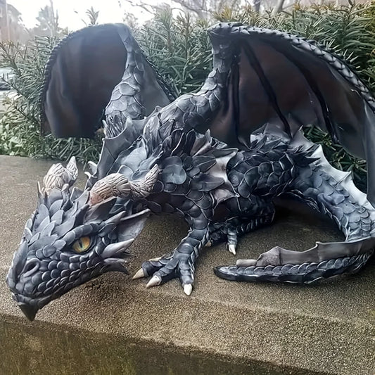 Squatting Guardian  Dragon Garden Sculpture