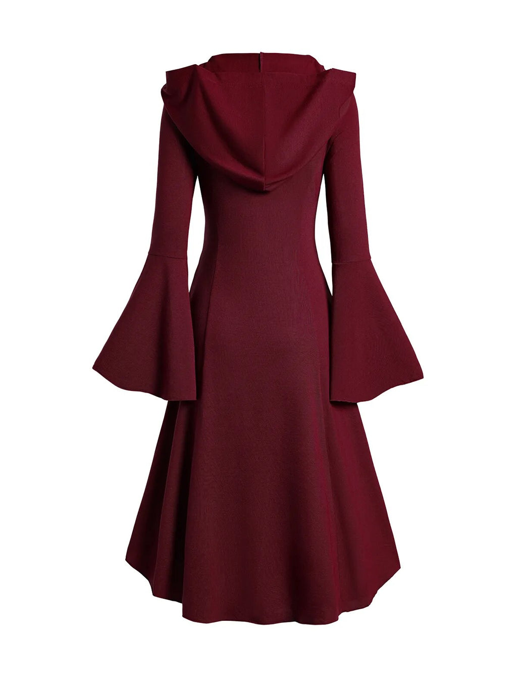 Flare Long Sleeve Buckle Dress